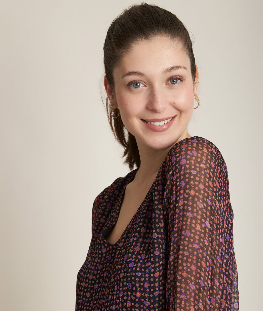 Clarisse printed dress black.