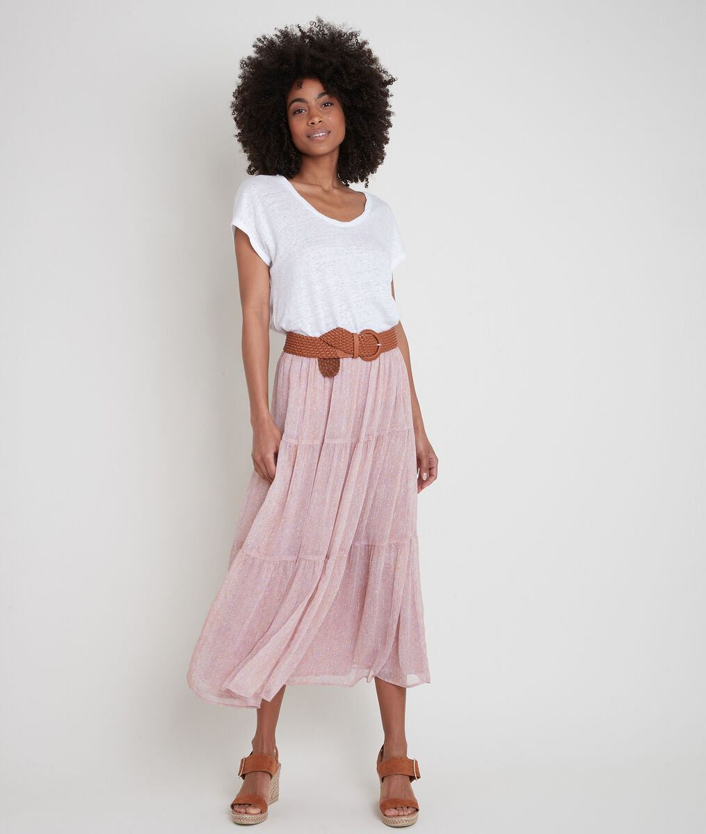 Elina pink printed floaty skirt | 1-2-3 Elina pink printed floaty skirt PhotoZ | 1-2-3