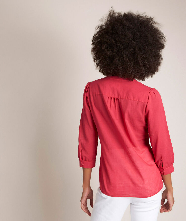 Elodie cotton blouse dark fuscia.