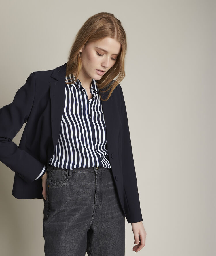 Vanessa striped shirt cobalt blue.