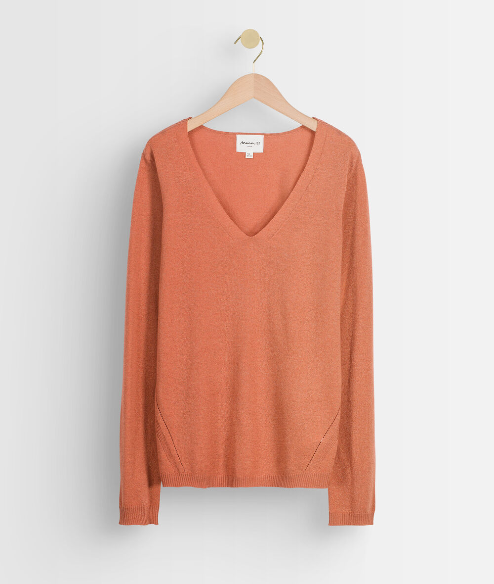 Ryo sparkly orange lightweight pullover PhotoZ | 1-2-3