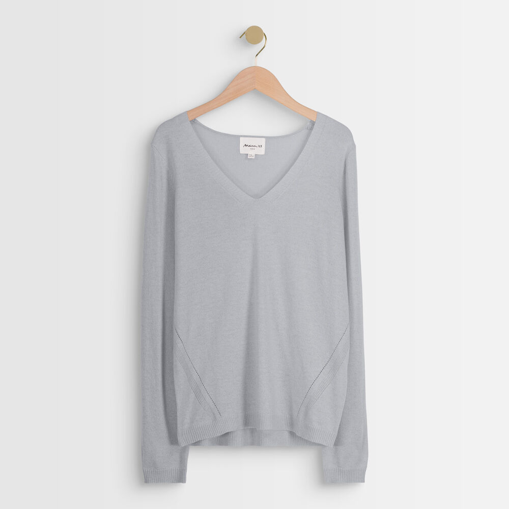Ryo sparkly silver lightweight pullover argent.