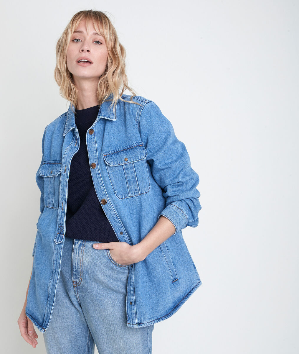 PERLE denim over-shirt | 1-2-3 PERLE denim over-shirt PhotoZ | 1-2-3