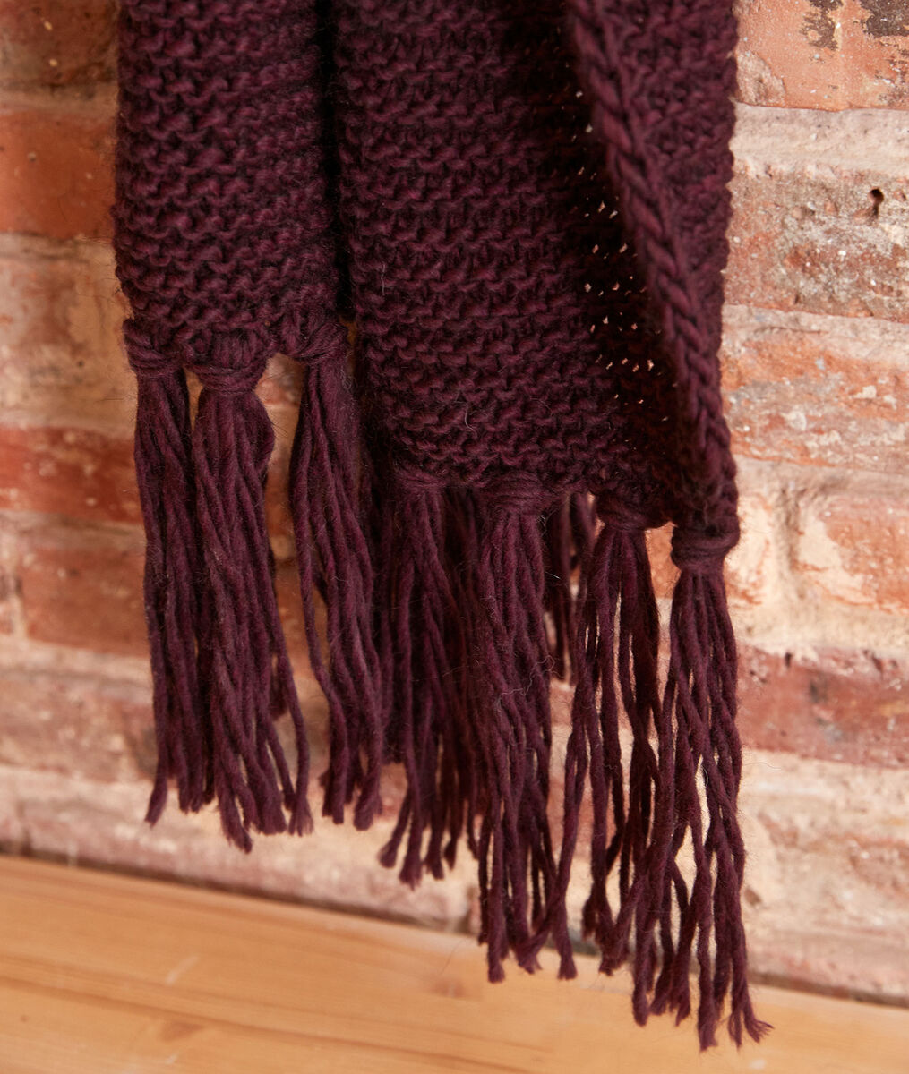 Haby fuchsia fringed scarf | 1-2-3 Haby fuchsia fringed scarf PhotoZ | 1-2-3