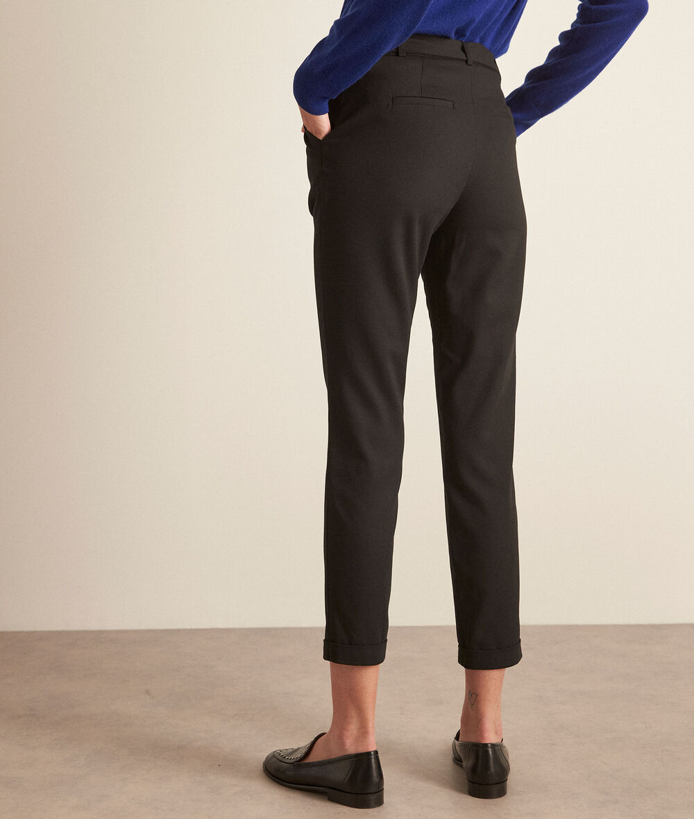 Feodore black high-waisted cigarette trousers PhotoZ | 1-2-3