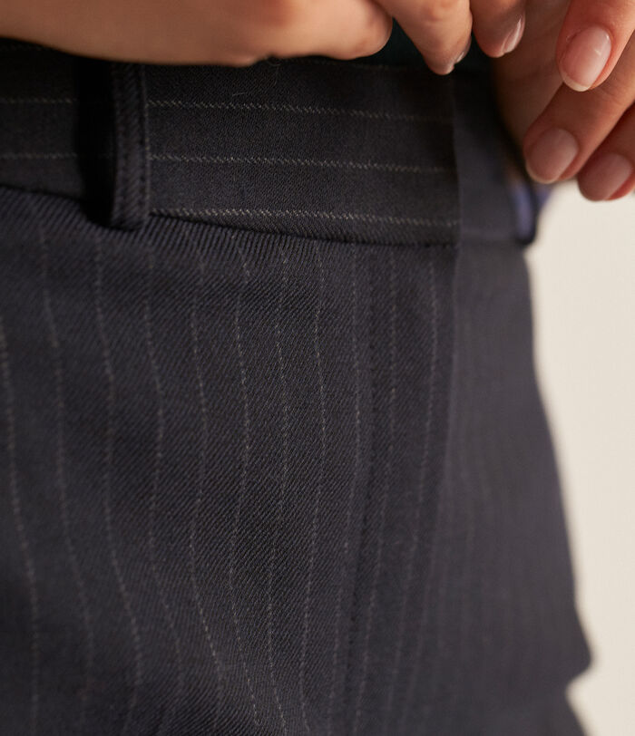 Felix navy striped cigarette-cut trousers PhotoZ | 1-2-3