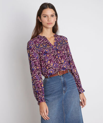 Liane fuchsia printed blouse PhotoZ | 1-2-3