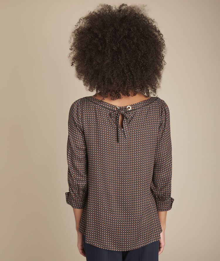 Melena black printed blouse black.