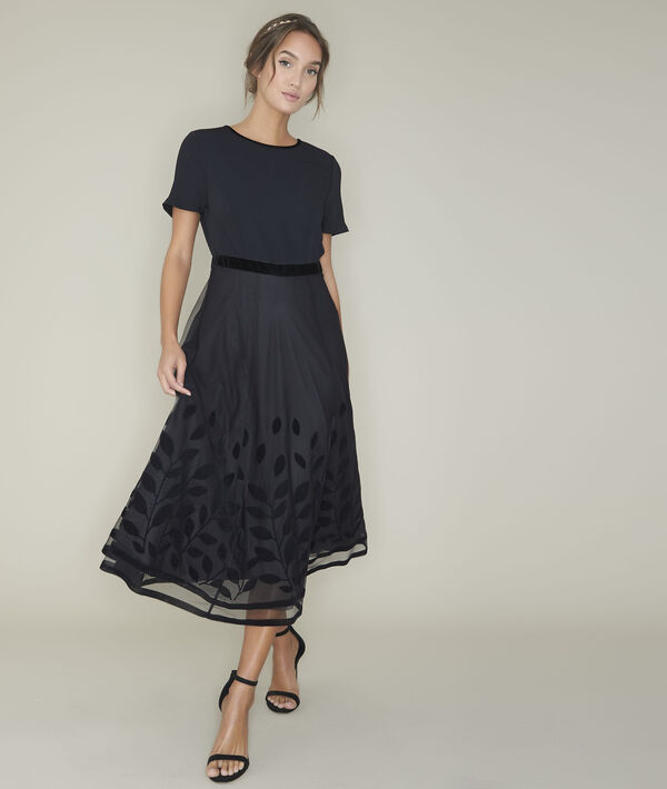 Rai Long Velvet Fit And Flare Dress Women Maison 123