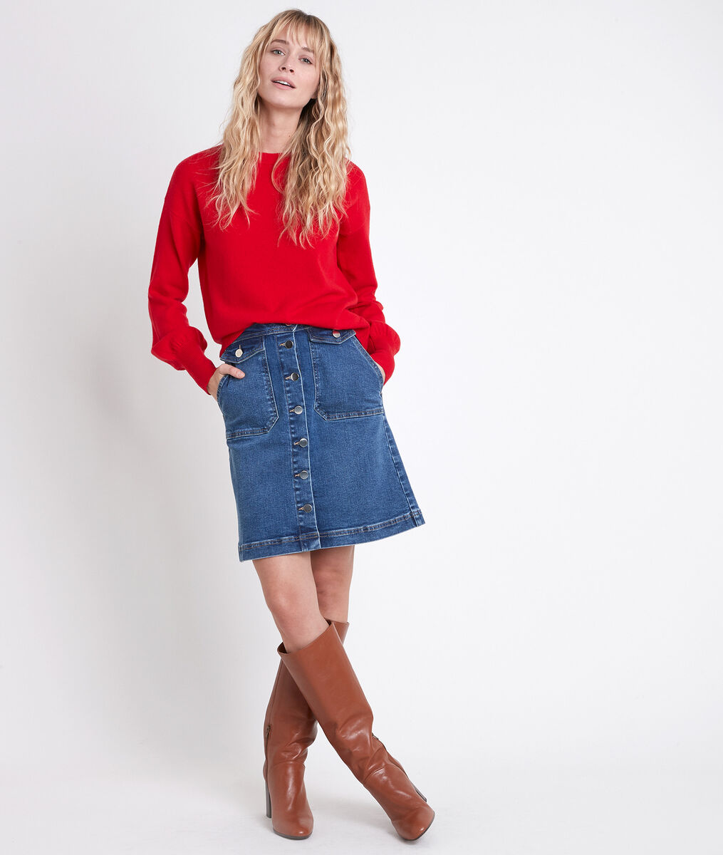 ALANIS red wool and cashmere jumper | 1-2-3 ALANIS red wool and cashmere jumper PhotoZ | 1-2-3