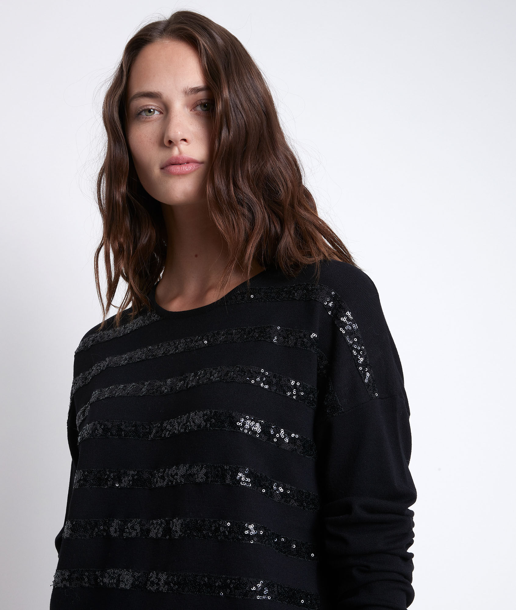 sparkly striped jumper