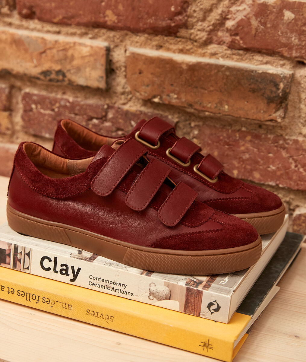 Vic bordeaux leather trainers | 1-2-3 Vic bordeaux leather trainers PhotoZ | 1-2-3