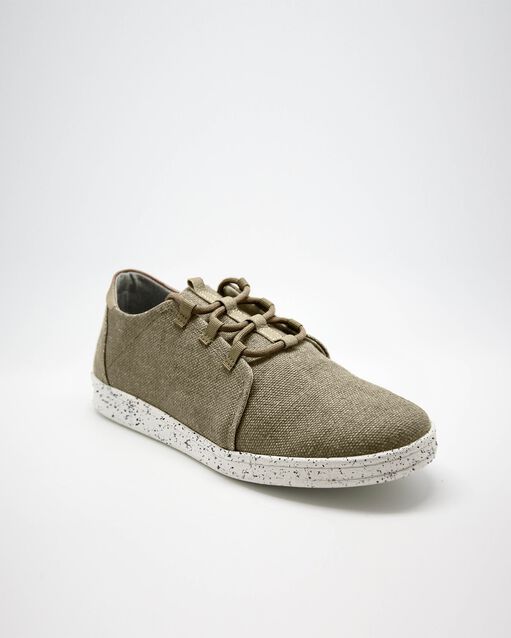 &Ouml;tzi sand colour canvas trainers beige.