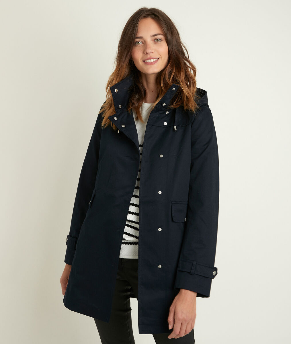 Sunko navy blue hooded parka | 1-2-3 Sunko navy blue hooded parka PhotoZ | 1-2-3
