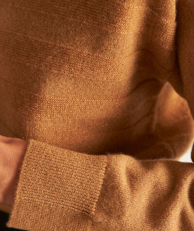 Bettany brown recycled cashmere jumper PhotoZ | 1-2-3