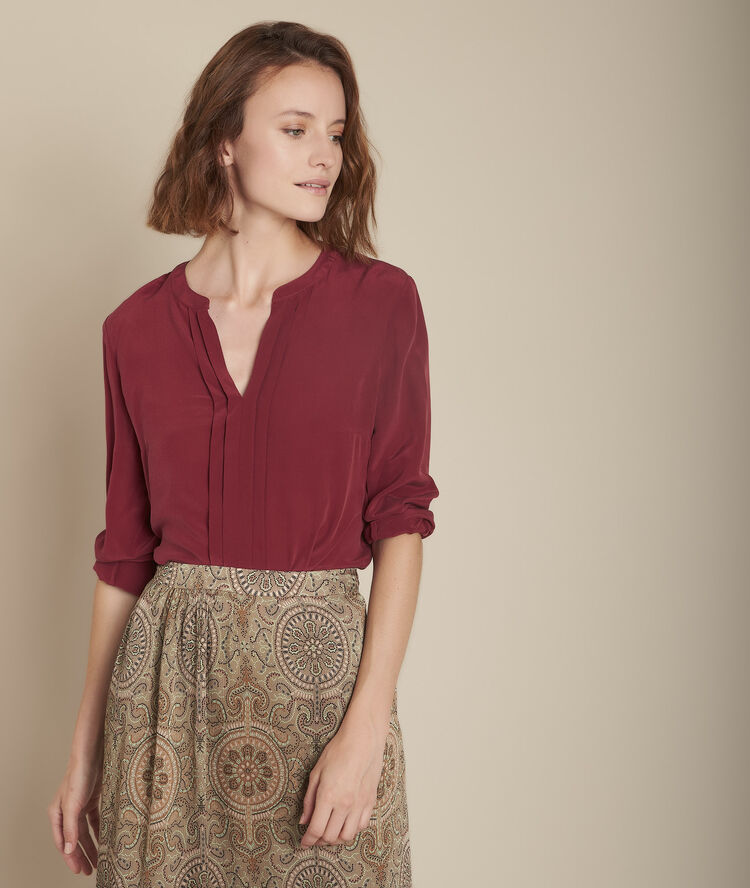 Manel merlot silk blouse bordeaux.