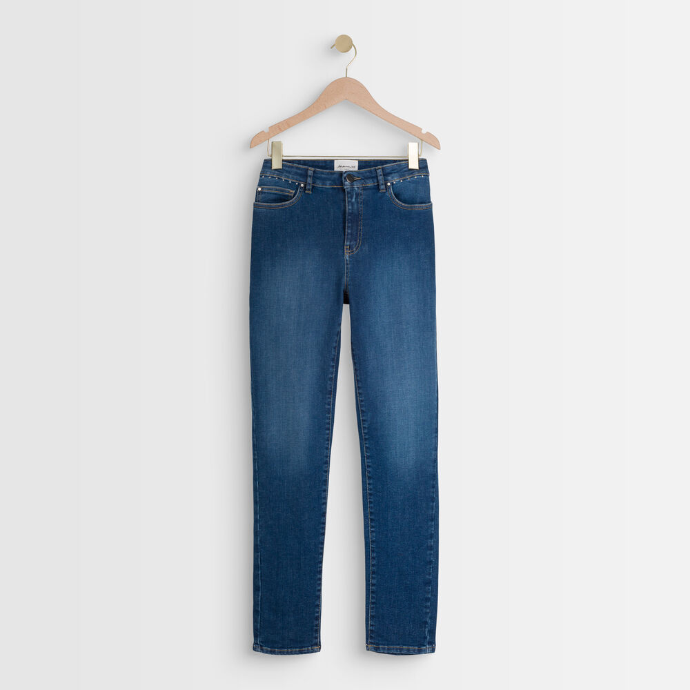 The iconic charly slim-fit jeans with studs stone used.