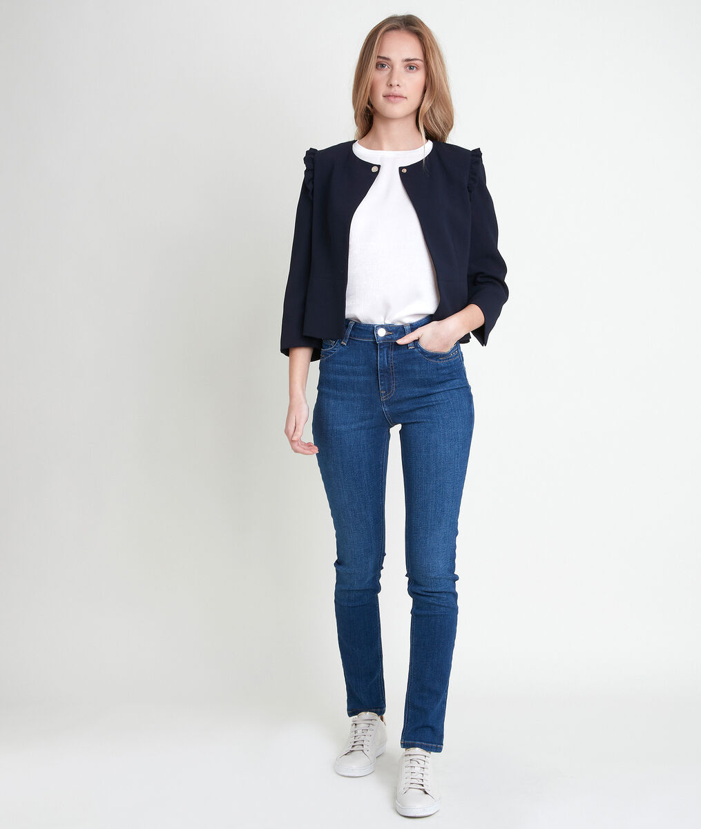 PHILISE navy crepe jacket | 1-2-3 PHILISE navy crepe jacket PhotoZ | 1-2-3
