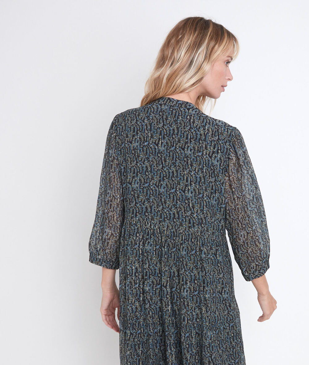 Nadège khaki printed dress kaki.