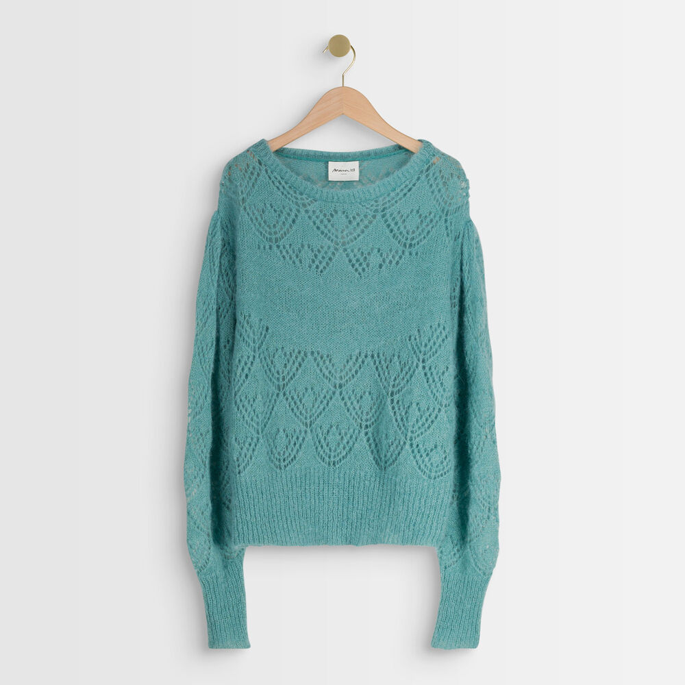 Alberta mohair blend jumper eucalyptus.