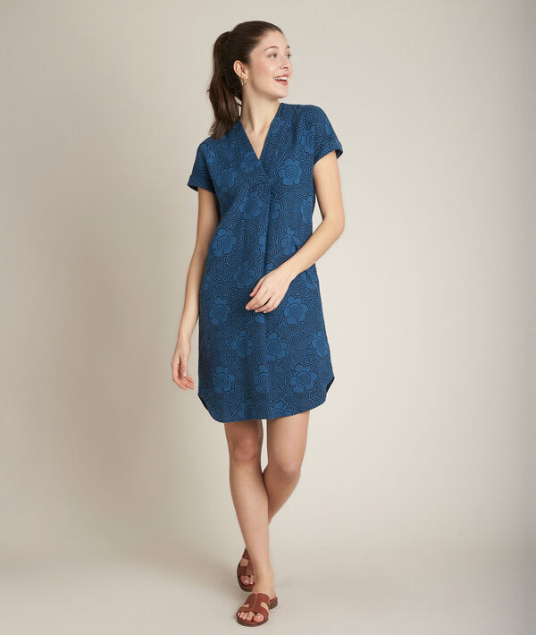 Christina Printed Linen Dress Women Maison 123