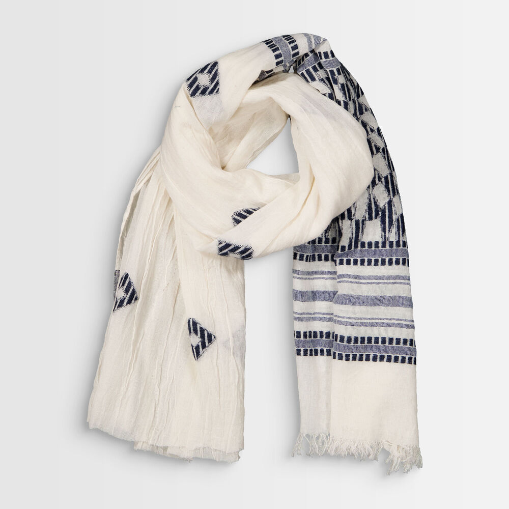Brandy printed fringed scarf marine.