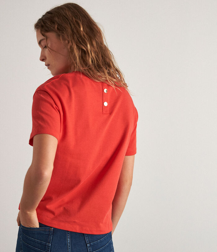 Calypso red organic cotton T-shirt PhotoZ | 1-2-3