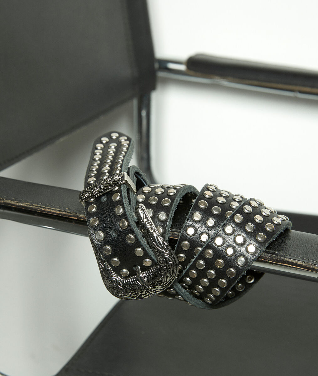SHARLEEN black studded belt | 1-2-3 SHARLEEN black studded belt PhotoZ | 1-2-3
