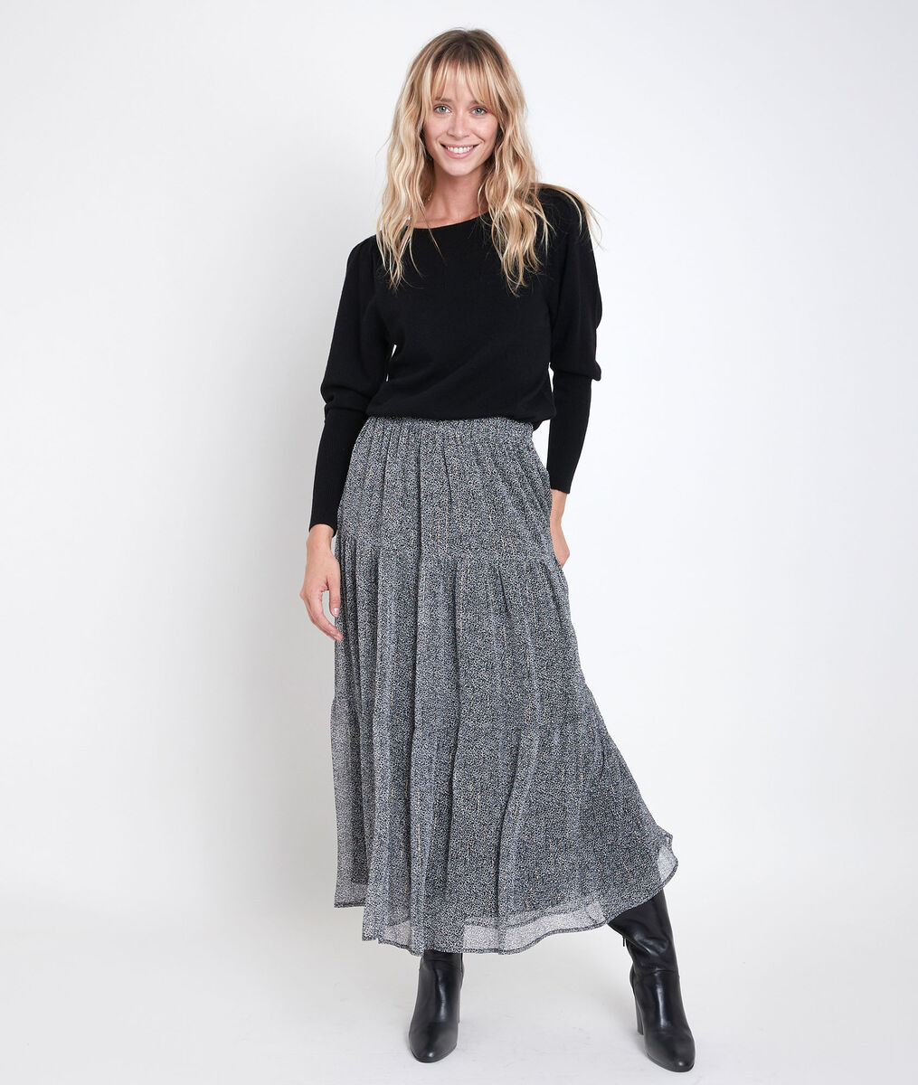 Ginko speckled print maxi skirt | 1-2-3 Ginko speckled print maxi skirt PhotoZ | 1-2-3