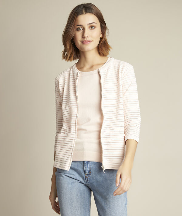 Romeo striped openwork cardigan PhotoZ | 1-2-3