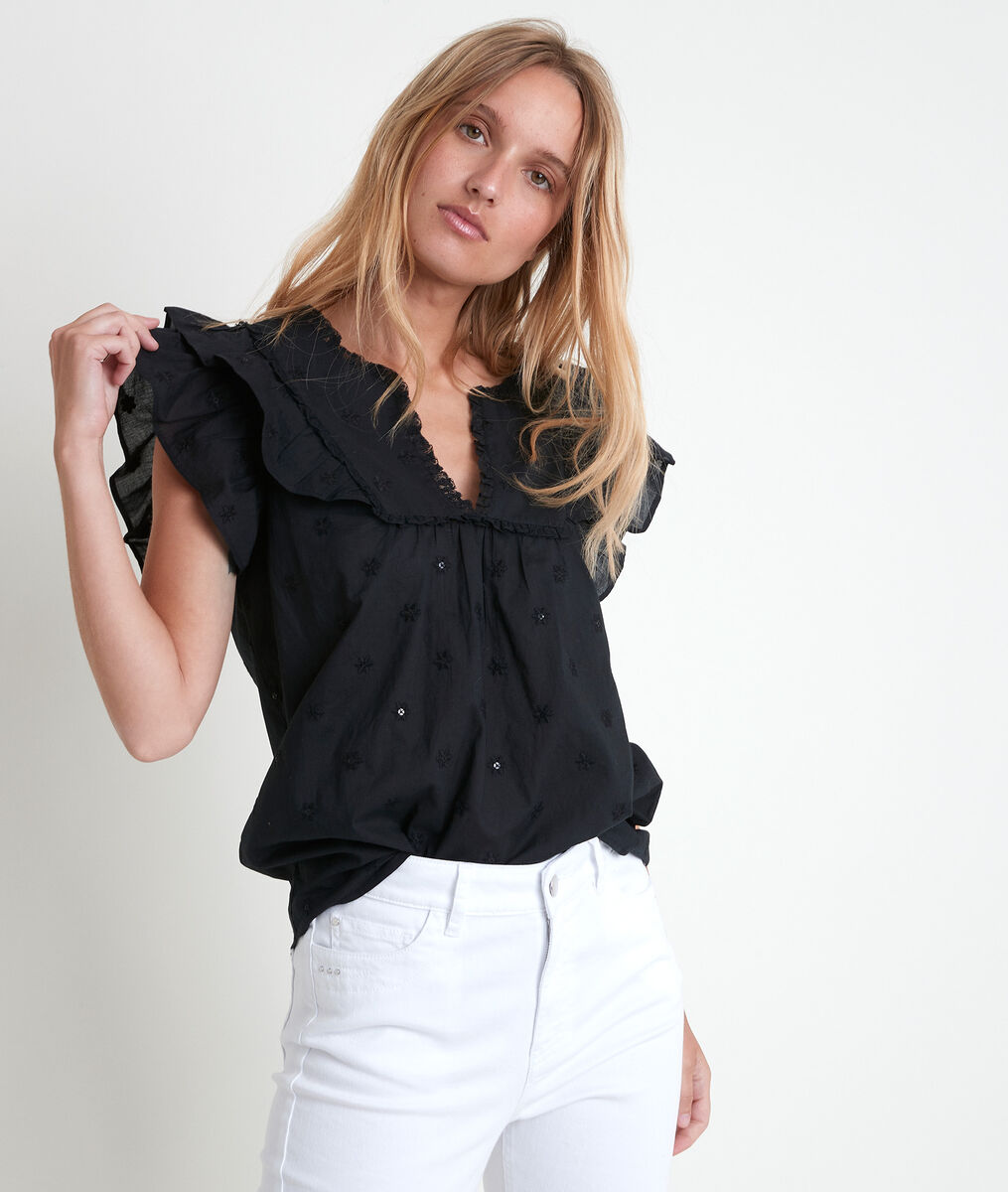 Tarin embroidered organic cotton blouse | 1-2-3 Tarin embroidered organic cotton blouse PhotoZ | 1-2-3