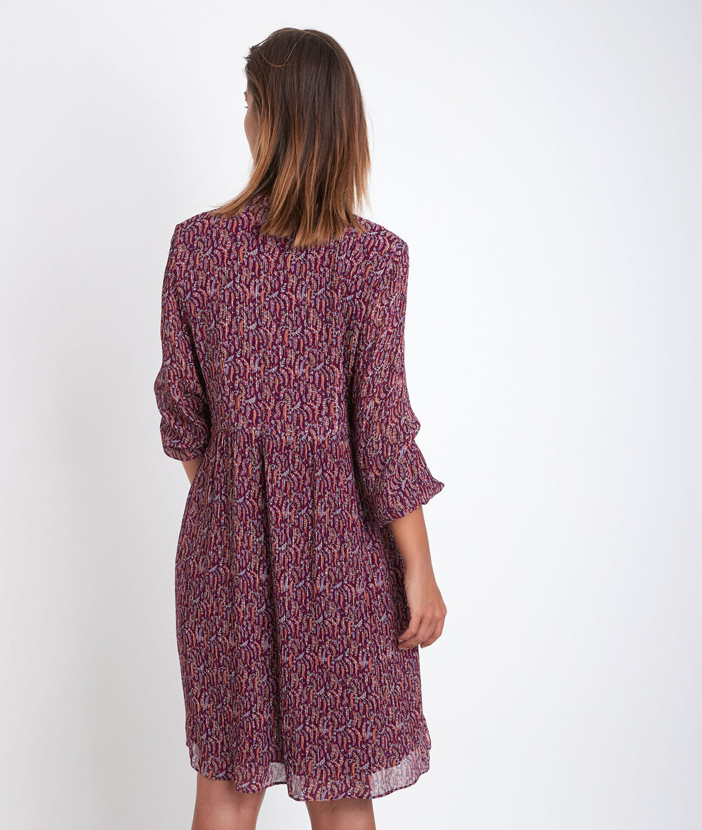 Colombe garnet printed dress grenat.