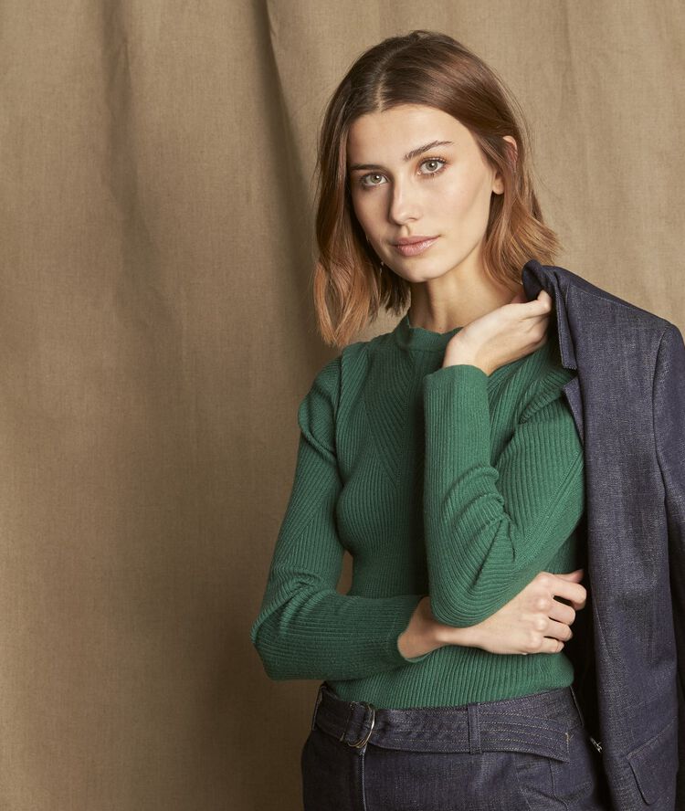 Délice ribbed jumper sage.