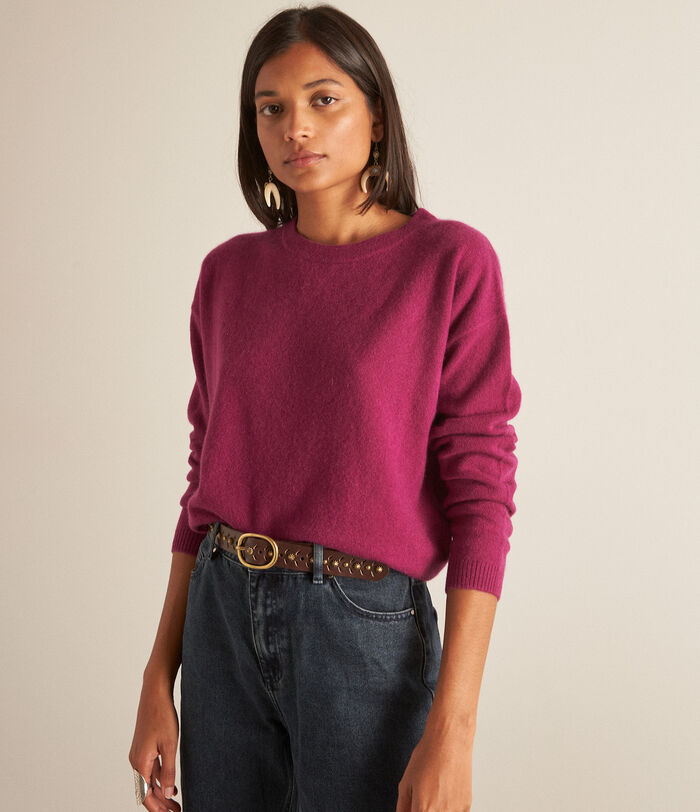 BLISS burgundy recycled cashmere jumper