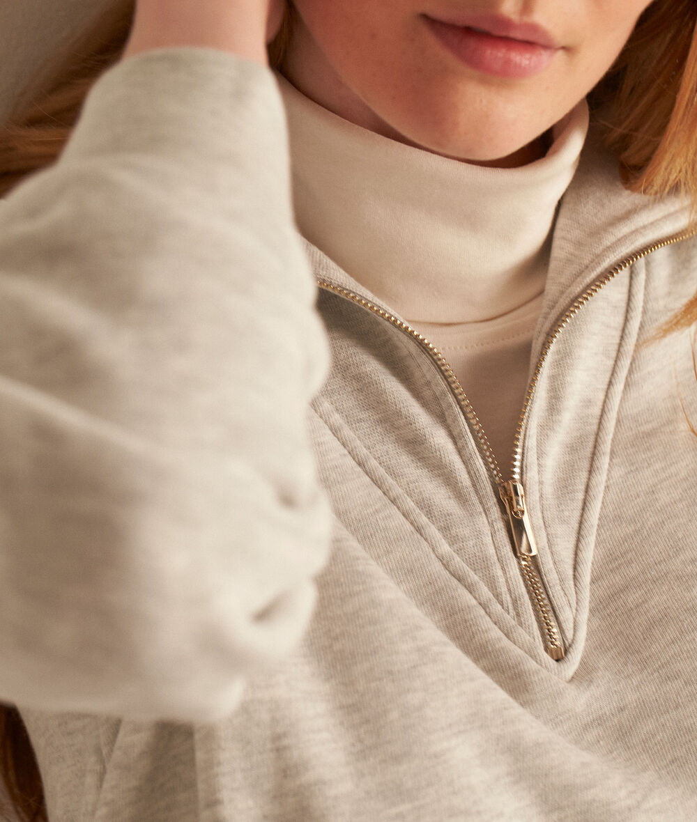 Faro grey high-necked cotton sweatshirt PhotoZ | 1-2-3