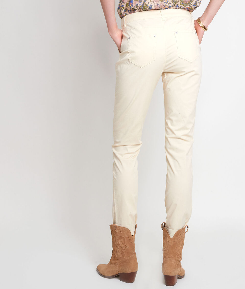Francis straw-coloured straight cotton trousers PhotoZ | 1-2-3