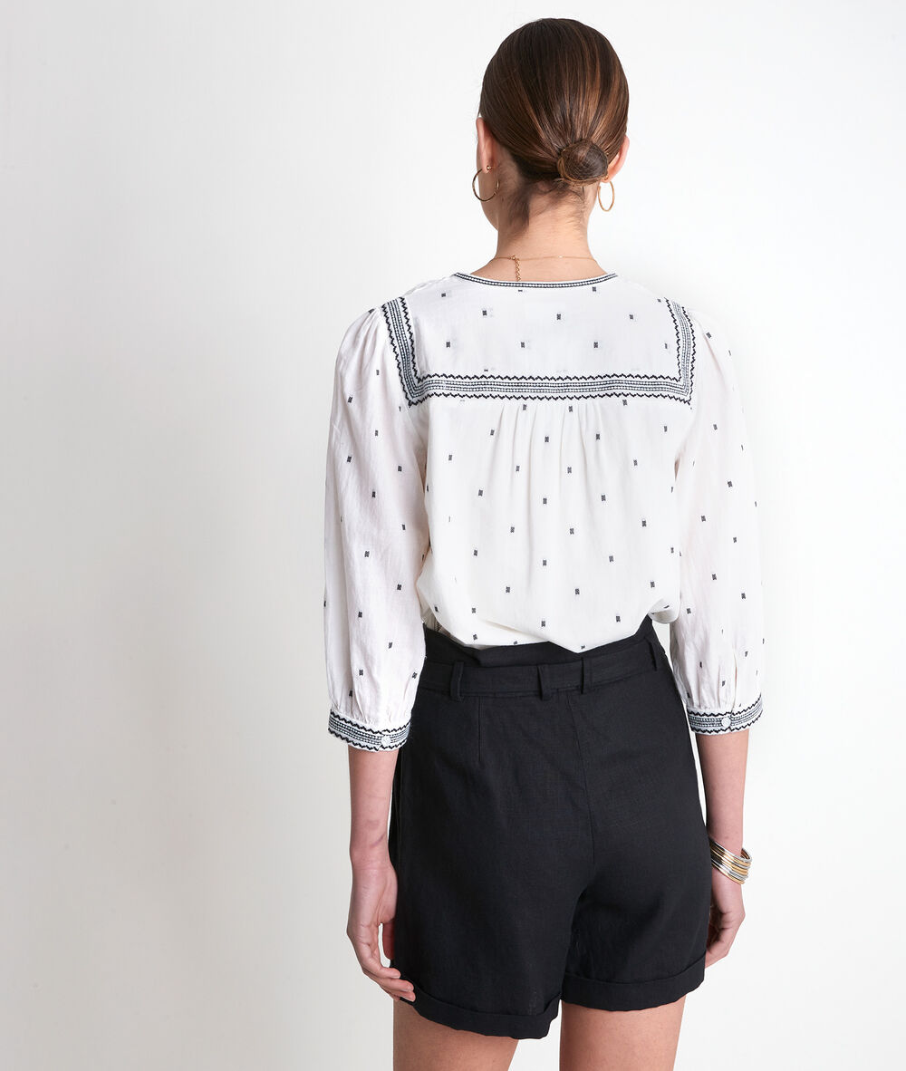 Talissa ecru embroidered blouse ecru.