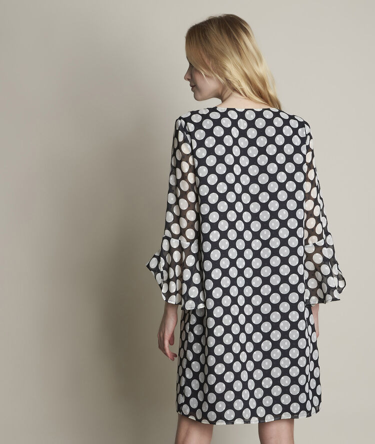 Astrid polka dot dress black.