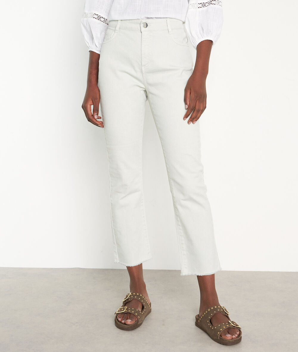 Patience mint-green cotton straight-leg jeans with raw hems   PhotoZ | 1-2-3