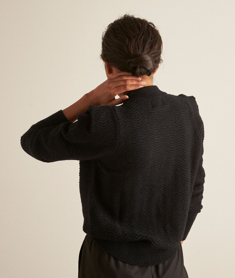Berberis black jumper with shoulder pads  PhotoZ | 1-2-3