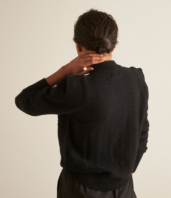 Berberis black jumper with shoulder pads  PhotoZ | 1-2-3