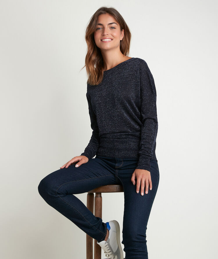 Ringo sparkly navy jumper marine.