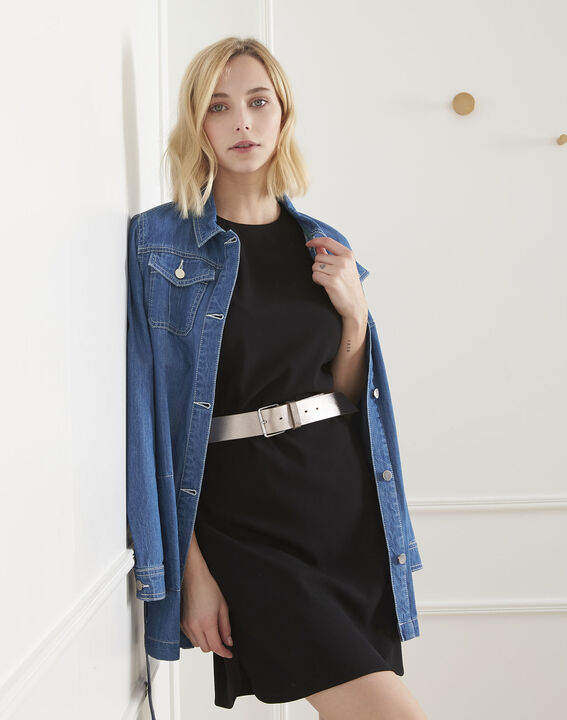 Liesse black crepe dress with grosgrain bow | 1-2-3 Liesse black crepe dress with grosgrain bow PhotoZ | 1-2-3