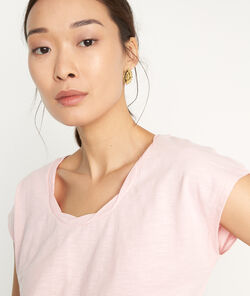 T-shirt en coton rose pâle Fashion PhotoZ | 1-2-3