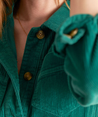 Tessia green corduroy jumpsuit PhotoZ | 1-2-3