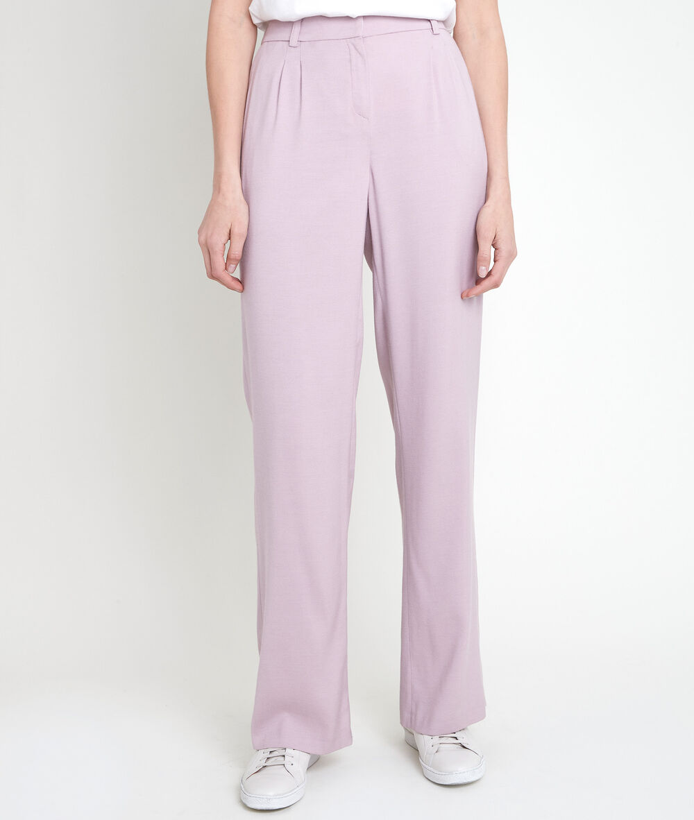 Marcel mauve wide-legged wool trousers mauve.