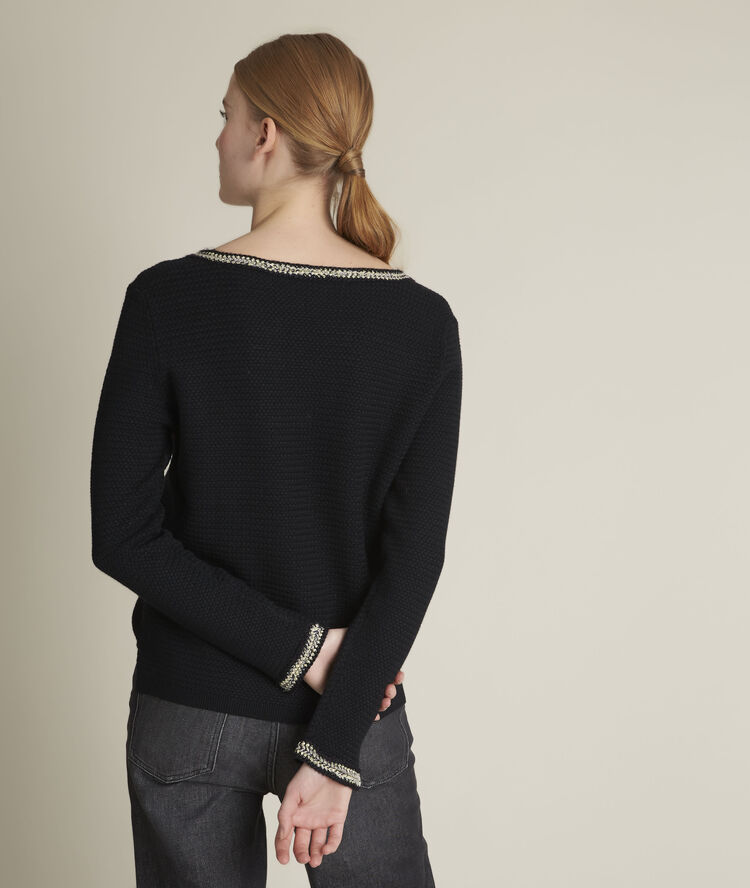 Danalien henley collar pullover black.