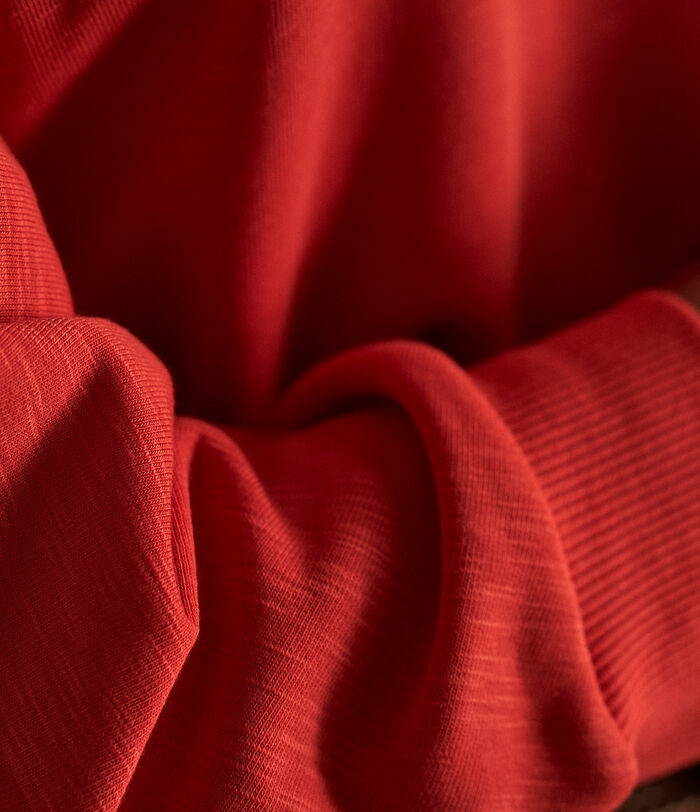 Sweat-shirt en coton rouge Cody PhotoZ | 1-2-3