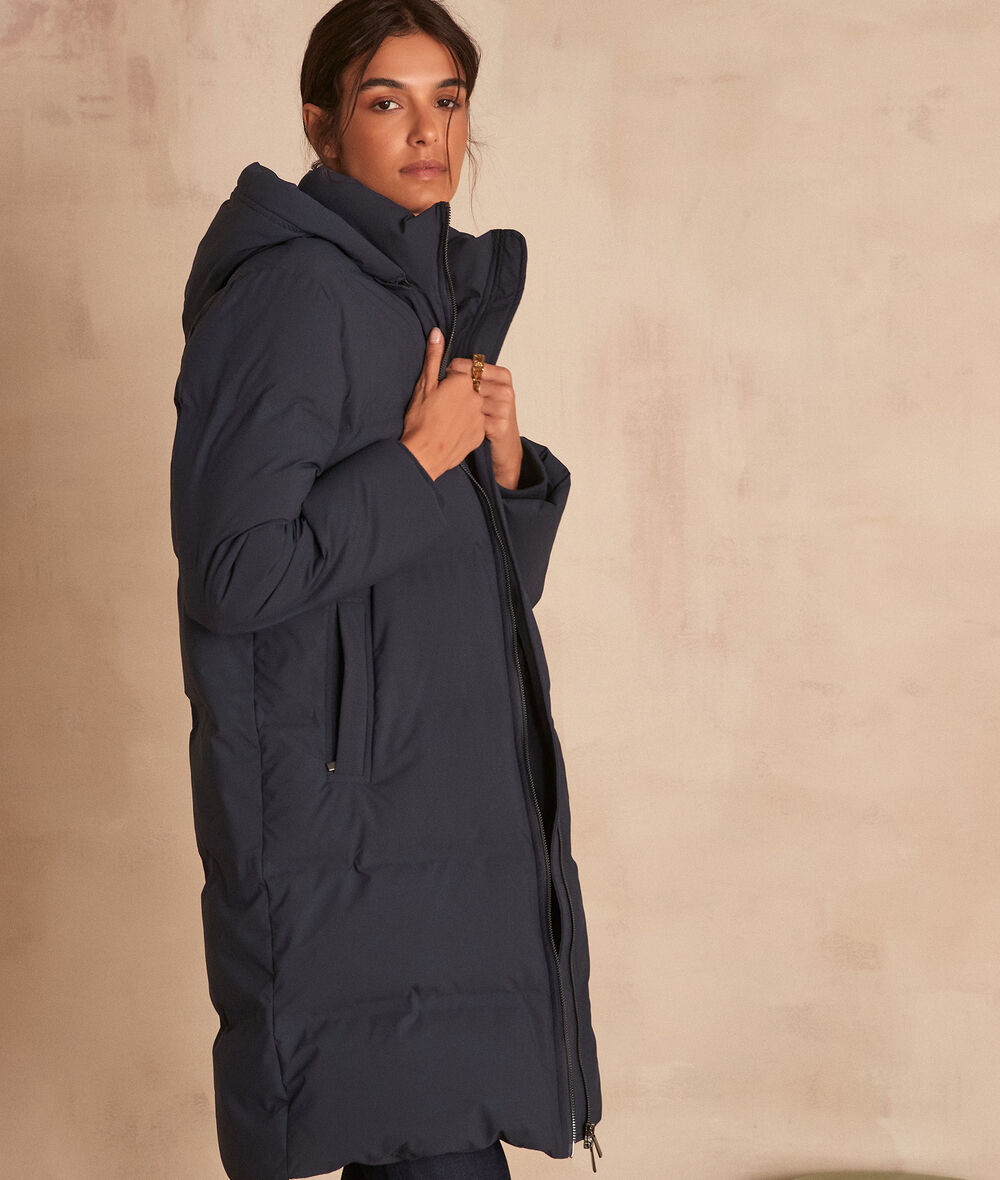 Melissa long ink quilted down coat PhotoZ | 1-2-3