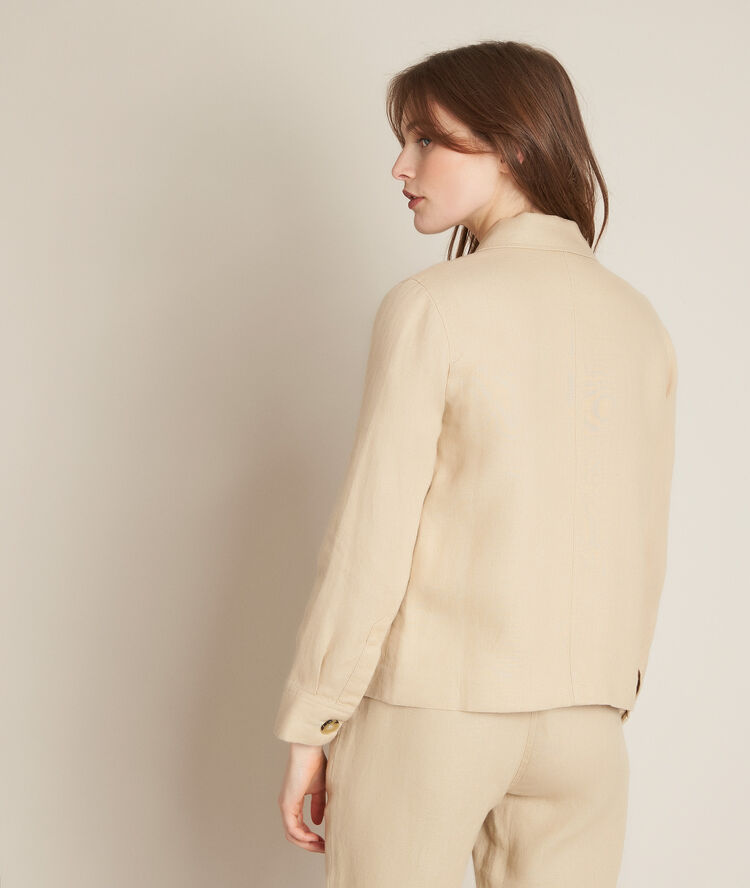 Lina linen jacket whitewash.